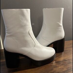 Simon Miller Cream Heeled Ankle Boots